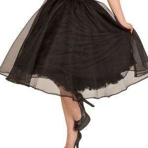 Tatyana black tule swing skirt.